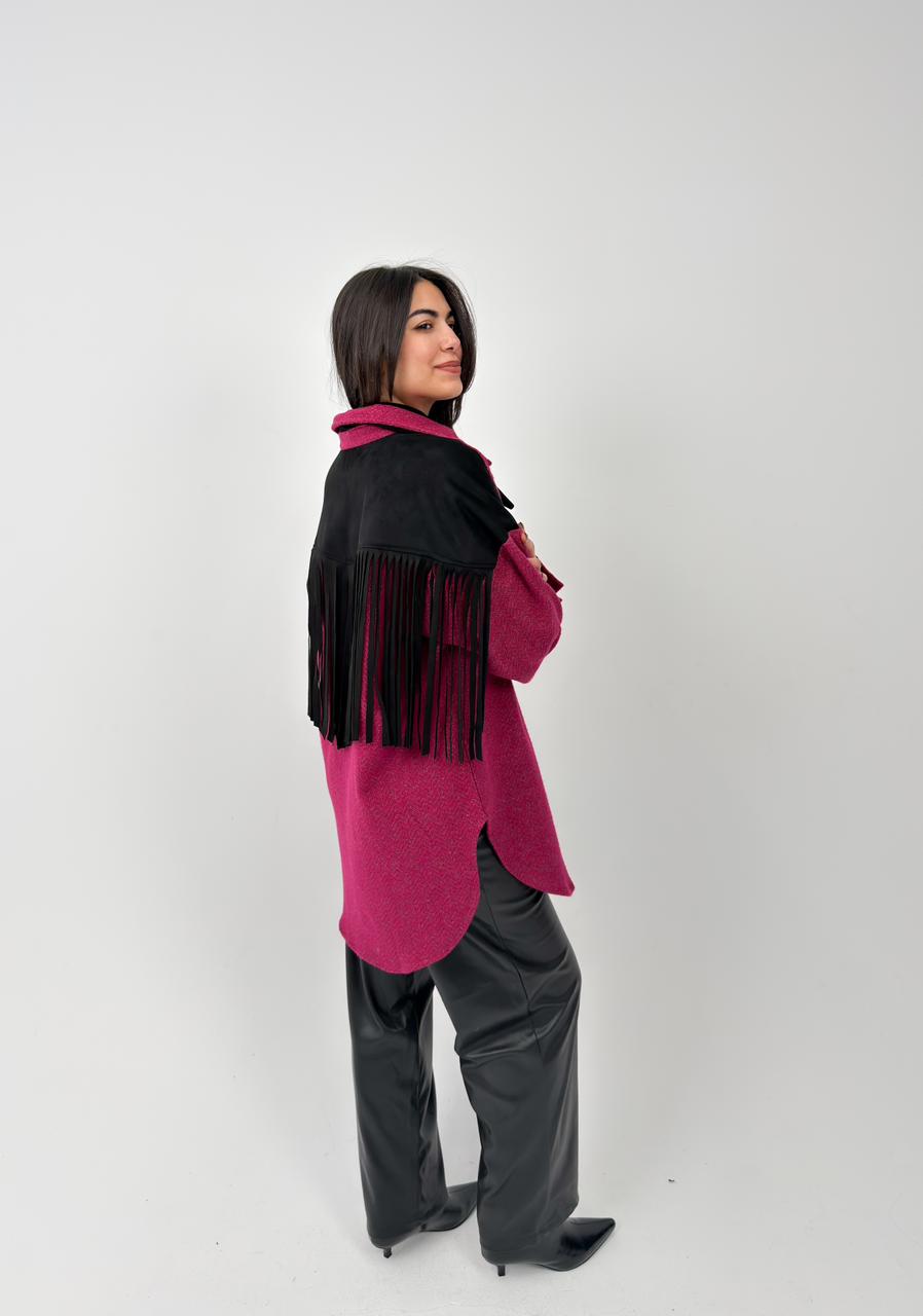The Fringed Pink Overshirt