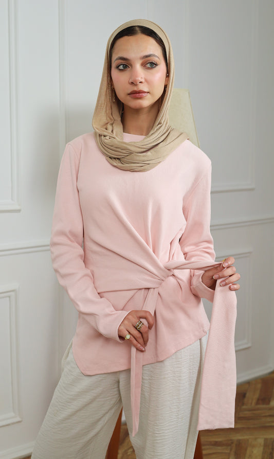 Colored Ribbed Tie Top