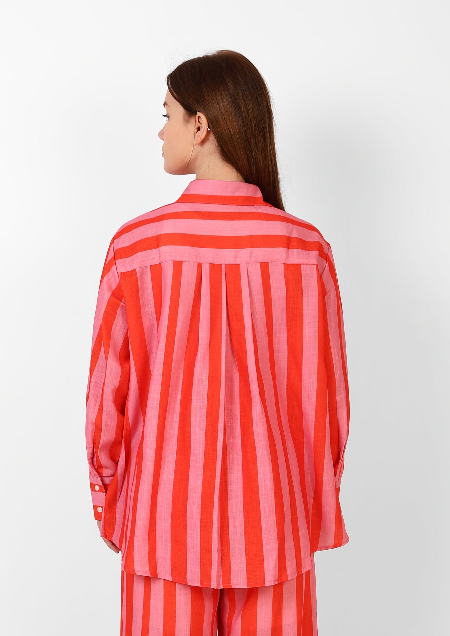 Coral Stripe Chemise