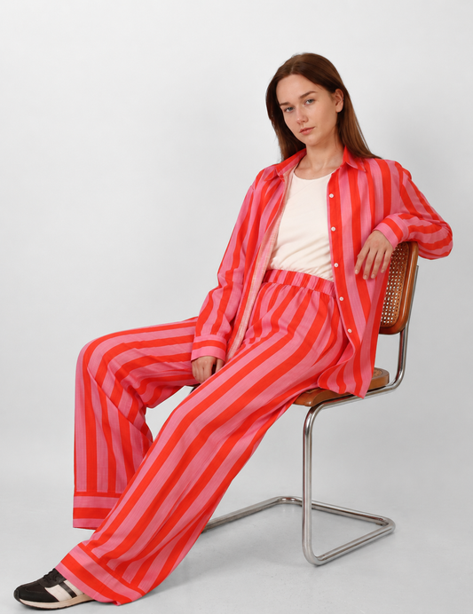 Coral Stripe Set