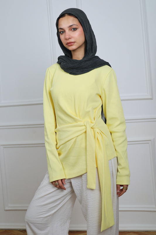 Colored Ribbed Tie Top