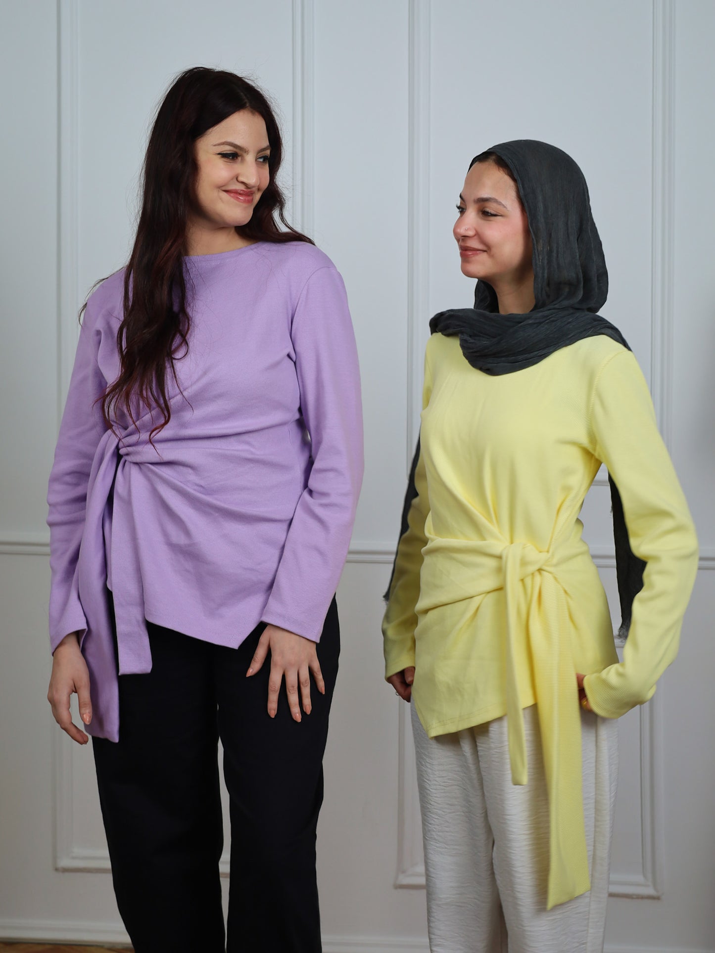 Colored Ribbed Tie Top