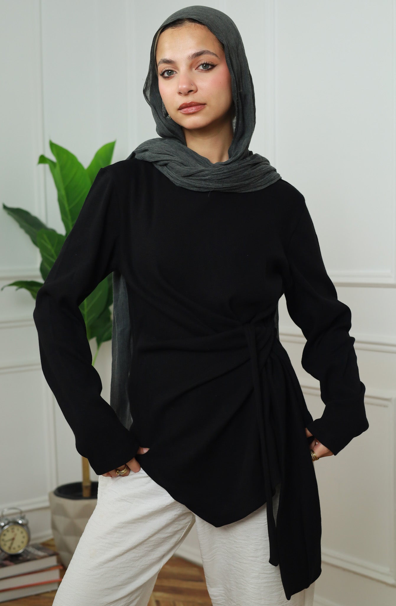 Vintage Ribbed Tie Top